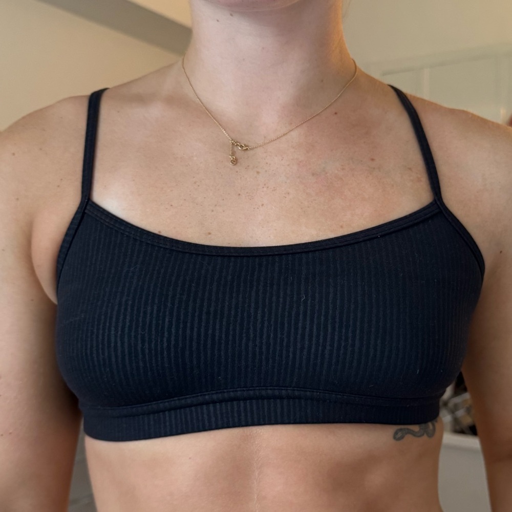 Black Ribbed Women's Bralette